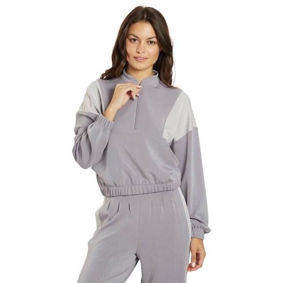 Sincerly Jules Women’s XL Purple Color Blocked Half Zip Pullover - Picture 1 of 8